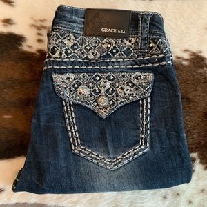 Grace in LA Easy Fit Boot Jeans